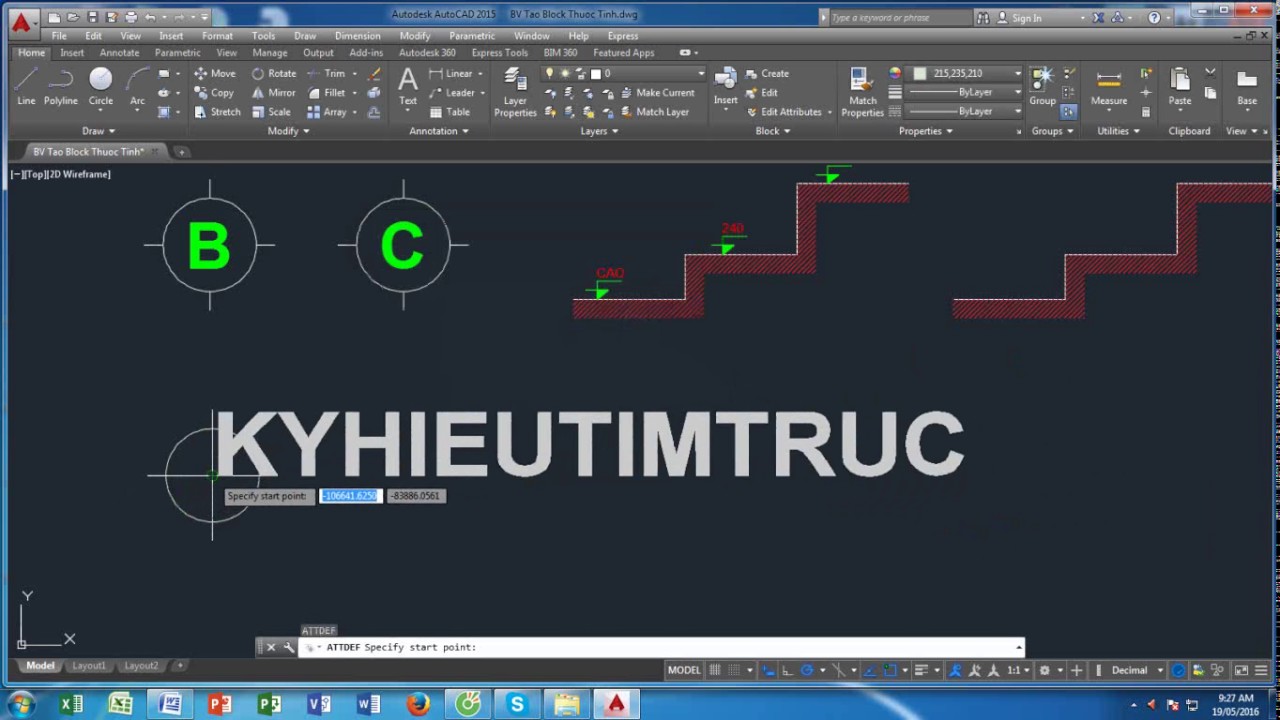 how to add attribute to autocad block